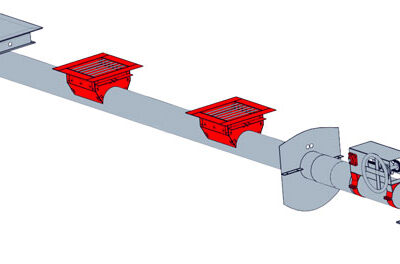 Flat bottom silo unload auger