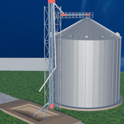 1 x Grain Silo with B/Elevator & Chain