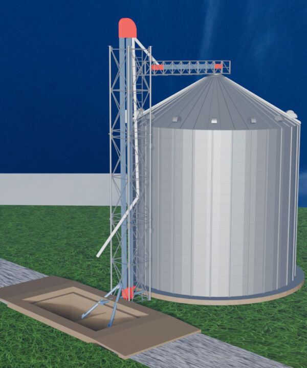 1 x Grain Silo with B/Elevator & Chain