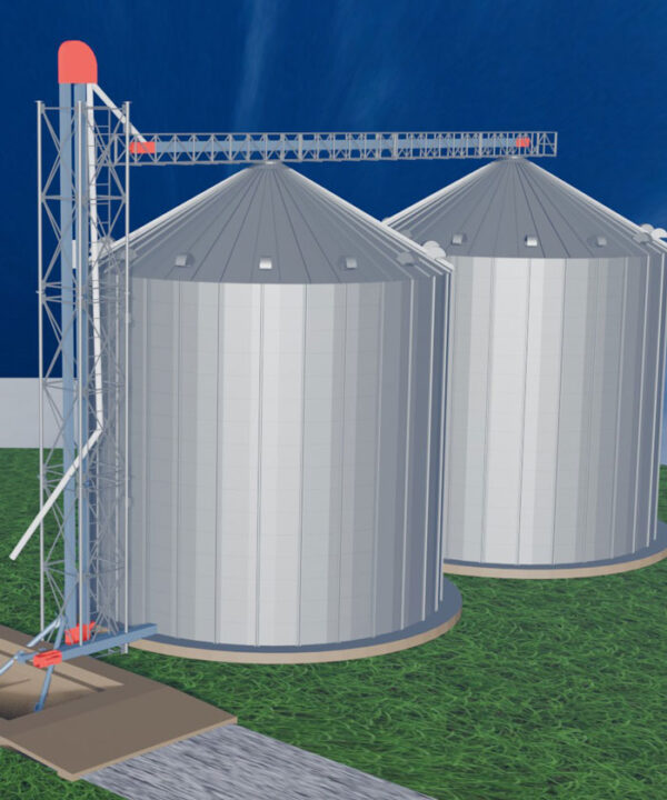 2 x Grain Silo with B/Elevator & Chain