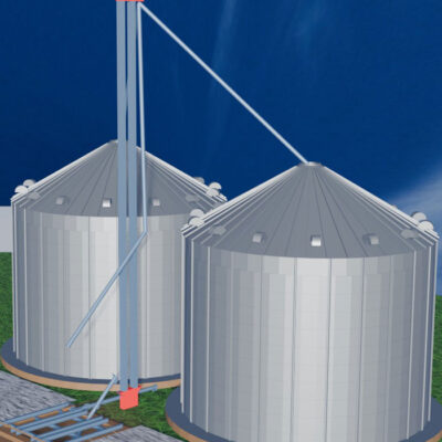2 x Grain Silo with B/Elevator & D/Pipe