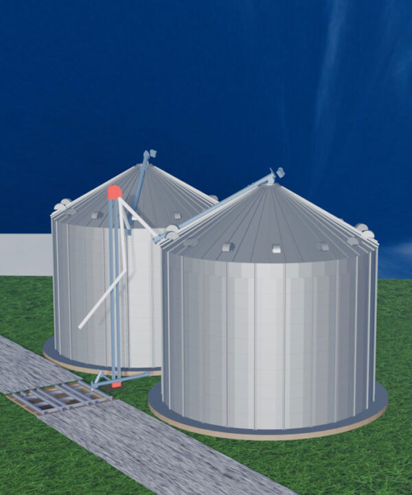 2 x Grain Silo with B/Elevator & R/Auger
